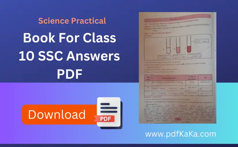 Science Practical Book For Class 10 SSC Answers PDF Read
